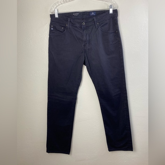 Ag Adriano Goldschmied The Matchbox Slim Straight Black Chino Pants Men’s 33